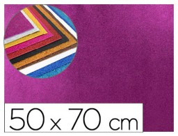 Goma EVA con purpurina Liderpapel 50x70cm. 60g/m² espesor 2mm. violeta